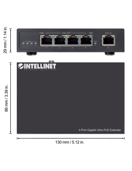 Ultra PoE Extender Gigabit 4 porte