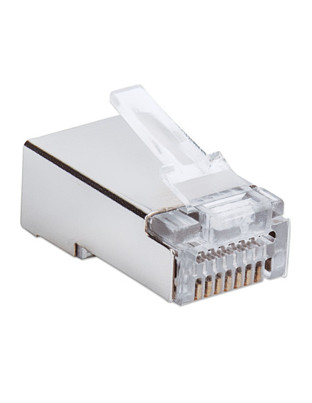 Confezione 100 Plug modulari RJ45 passanti Cat5e FastCrimp