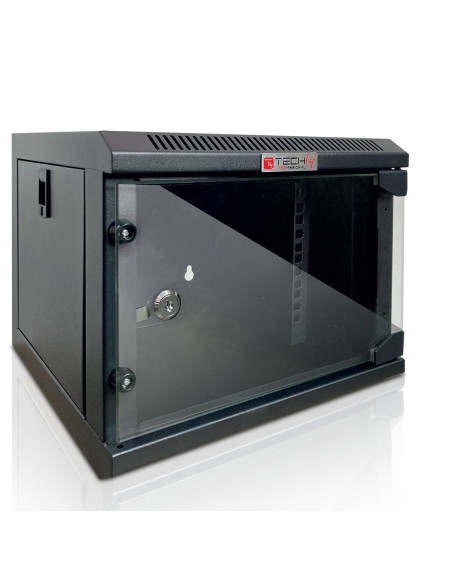 Armadio Rack 10'' a Muro 4 Unit&agrave Pannelli Asportabili Nero