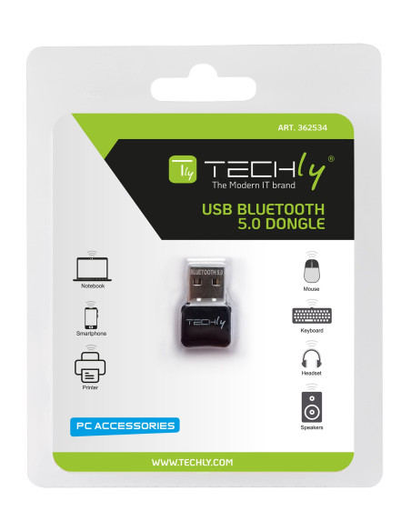 Adattatore USB Bluetooth 5.0 per PC Dongle Classe 2 + EDR 10m