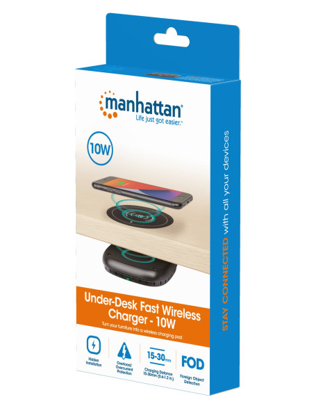 Caricatore Wireless Rapido da Sotto Scrivania 10W