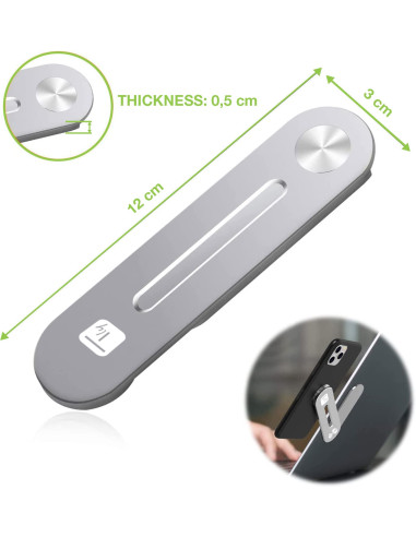 Supporto per Smartphone a Clip Magnetica Laterale per Notebook Laptop