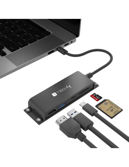 Docking Station 5 in 1 USB-C&trade Hub HDMI con Lettore Micro SD/SD