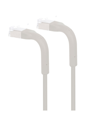 Cavo di rete Patch in Rame Cat. 6A F/FTP Pieghevole FlexiBoot Slim Grigio 2 m