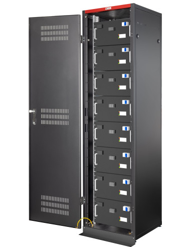 Armadio Rack 19'' 600x600 47U per Batterie Fotovoltaico Nero