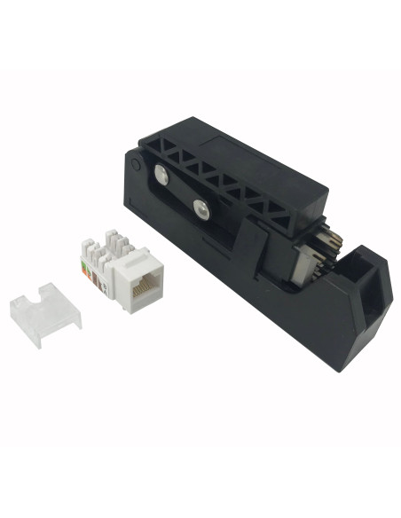Kit 24 Frutti Cat.6A UTP 90&deg Keystone con Pinza Crimpatrice