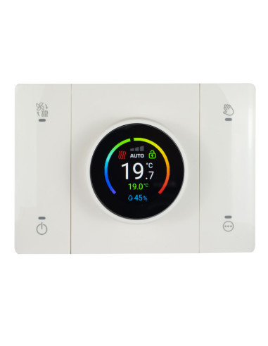 Domus T44 Cronotermostato WiFi Smart Connesso Rilevatore Umidit&agrave Ambiente Bianco