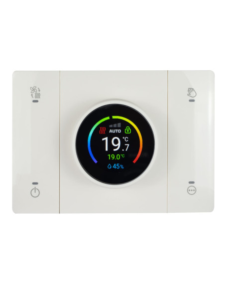 Domus T44 Cronotermostato WiFi Smart Connesso Rilevatore Umidit&agrave Ambiente Bianco