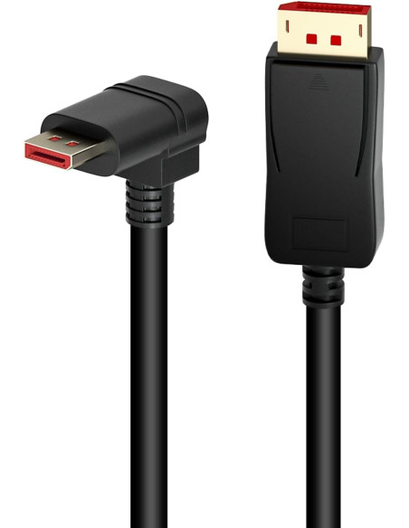 Cavo Audio/Video DisplayPort 1.4 8K M/M Angolato 90&deg 1m Nero