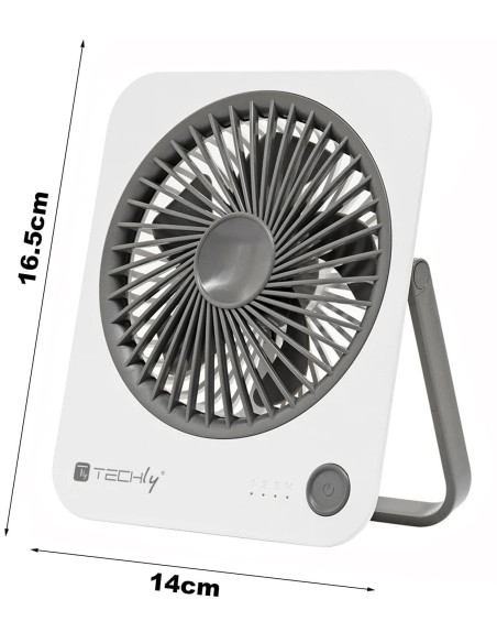 Ventilatore da Scrivania Ultra Sottile Pieghevole e Portatile a 4 Velocit&agrave