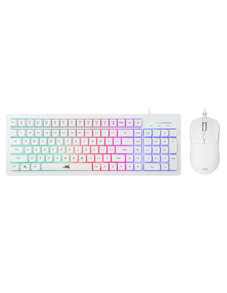 Kit Tastiera 101 Tasti e Mouse USB 7200 Dpi Bianco