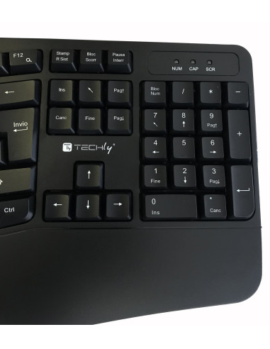 Tastiera Ergonomica Wireless Slim Design Curvo