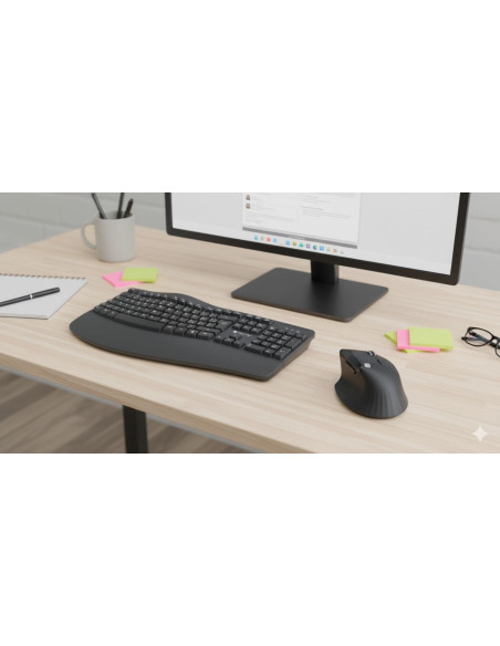 Tastiera Ergonomica Wireless Slim Design Curvo