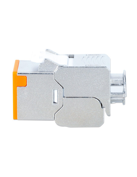 Frutto Keystone RJ45 Cat.6A 10G Slim STP Toolless Arancione