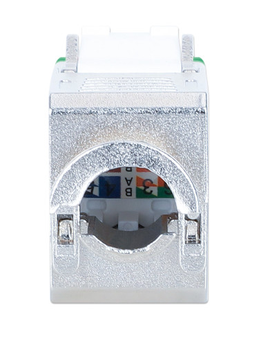 Frutto Keystone RJ45 Cat.6A 10G Slim STP Toolless Verde