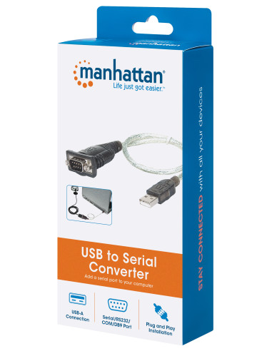 Convertitore Adattatore Manhattan da USB a Seriale 45cm in Blister