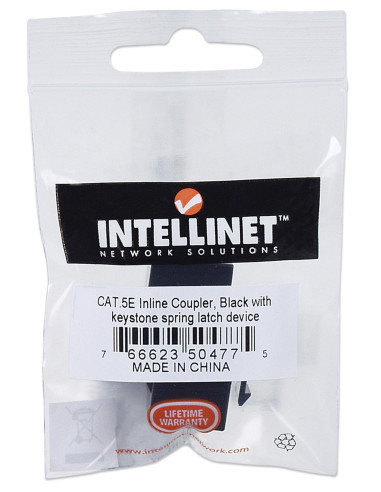 Accoppiatore RJ45 F/F UTP Cat5e Keystone Nero