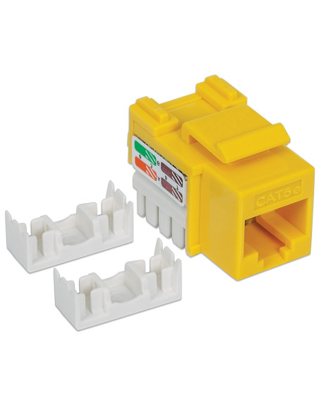 Frutto Keystone RJ45 Cat.5E UTP IDC 90&deg Giallo