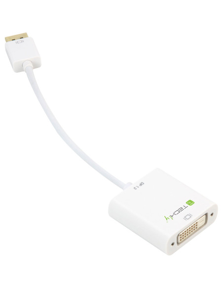 Adattatore DisplayPort 1.2 Maschio / DVI Femmina 15cm Bianco