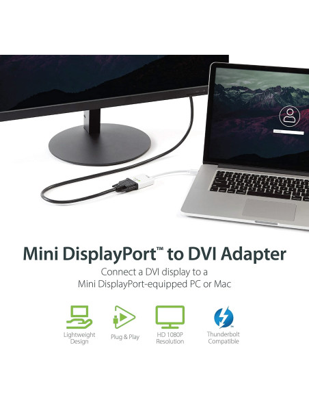 Adattatore Mini DisplayPort (Thunderbolt) 1.2 / DVI 15cm Bianco