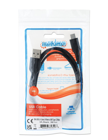 Cavo HiSpeed USB A Maschio / USB-C Maschio 1m Nero