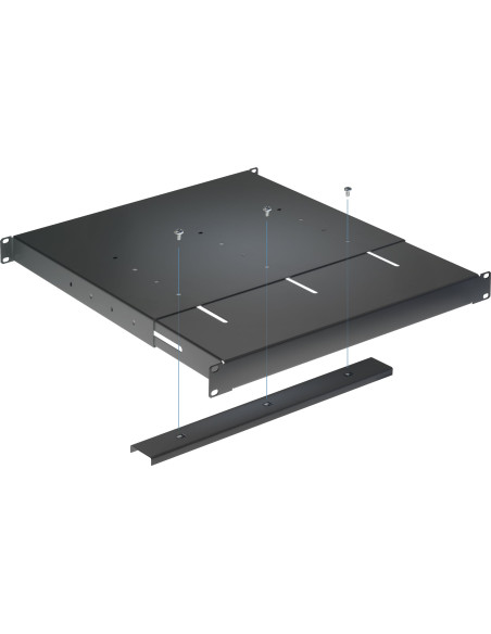 Mensola estensibile per Rack 19'' 1U Nero 4 punti