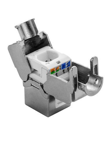 Frutto Keystone RJ45 Cat6A 10Gigabit STP 180&deg Tooless Slim
