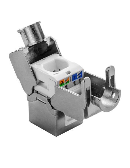 Frutto Keystone RJ45 Cat6A 10Gigabit STP 180&deg Tooless Slim