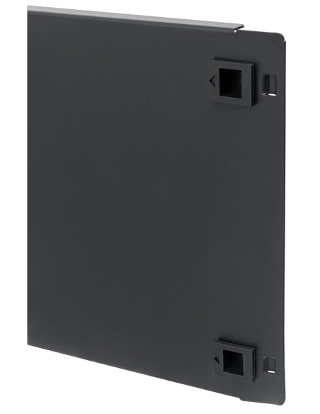 Pannello Cieco Toolless a Clip per Armadi Rack 19'' 4U Nero