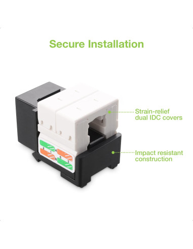 Frutto Keystone RJ45 Cat.6 UTP IDC 90&deg Nero