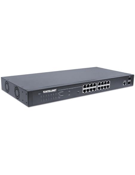 Switch Gigabit Ethernet 16 Porte PoE+ Web Managed con 2 Porte SFP