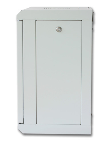 Armadio Rack 10'' a muro 9 unit&agrave con pannelli asportabili Grigio prof. 300 mm