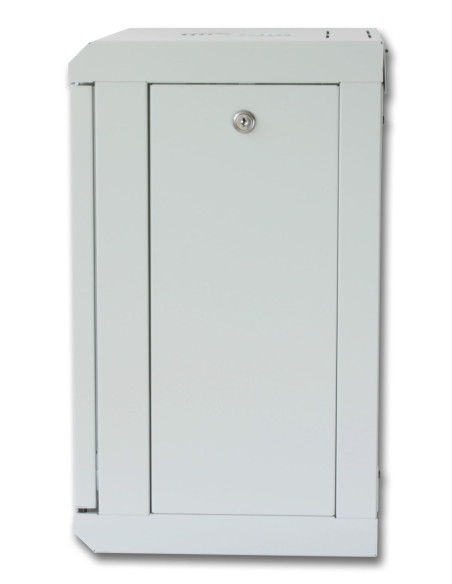 Armadio Rack 10'' a muro 9 unit&agrave con pannelli asportabili Grigio prof. 300 mm