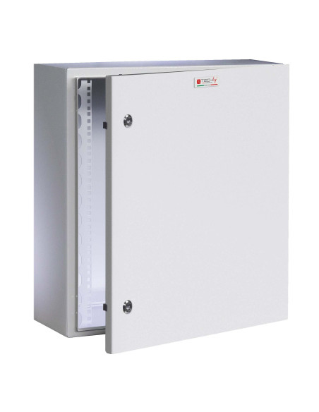 Armadio Rack 19'' a muro 13U grigio IP65 porta cieca prof. 200mm