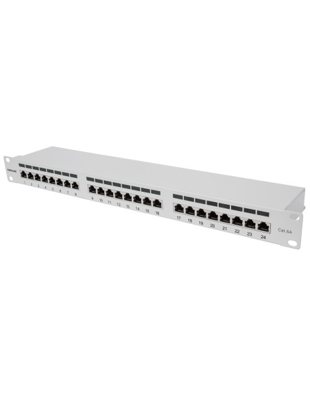 Pannello Patch FTP 24 porte 19'' Cat6a Grigio