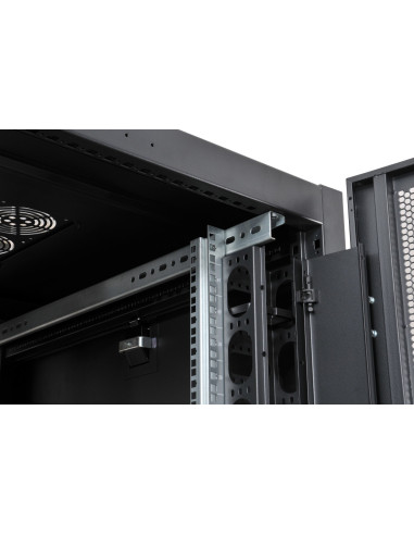 Armadio NetRack 19'' 600x1000 42 Unit&agrave Ventilato Nero da Assemblare