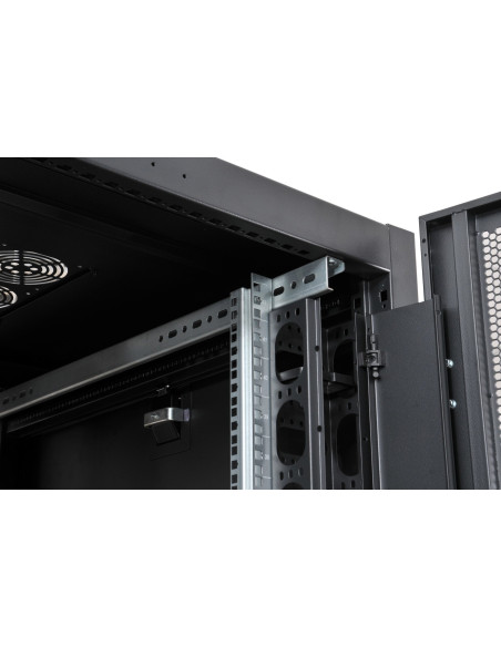 Armadio NetRack 19'' 600x1000 42 Unit&agrave Ventilato Nero da Assemblare