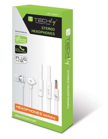Auricolari Stereo In-Ear con Microfono Bianchi
