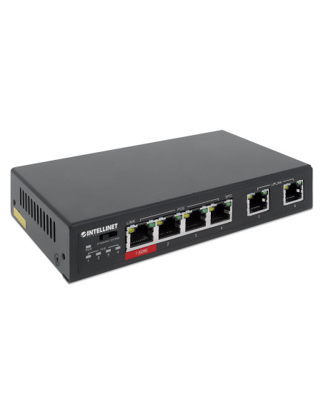Fast Ethernet Switch a 6 porte con 4 porte PoE (1 x High-Power PoE)