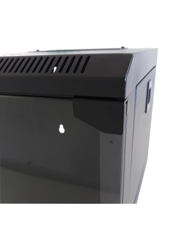 Armadio Rack 10'' a Muro 9 Unit&agrave Pannelli Asportabili Nero