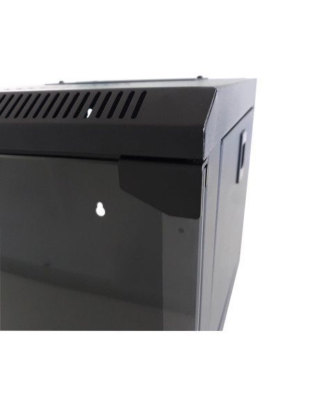 Armadio Rack 10'' a Muro 9 Unit&agrave Pannelli Asportabili Nero