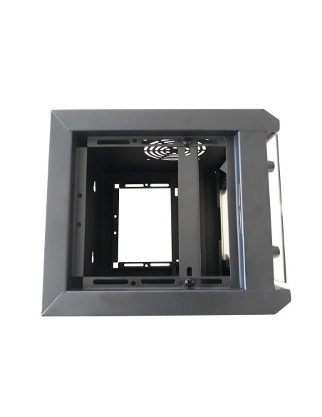 Armadio Rack 10'' a Muro 9 Unit&agrave Pannelli Asportabili Nero