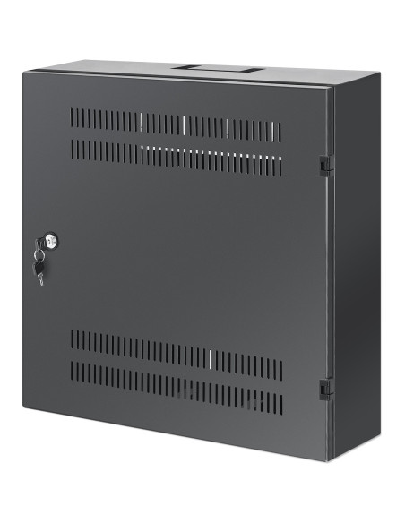Armadio 19'' a muro a basso profilo con montanti orizzontali 4U e verticali 2U