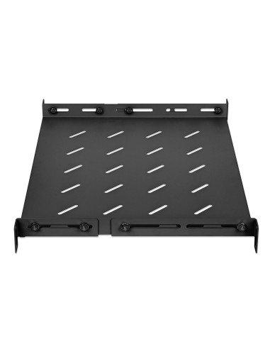 Mensola 19'' fissa con Profondit&agrave Regolabile da 350 a 550 mm 1U Nero