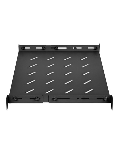 Mensola 19'' fissa con Profondit&agrave Regolabile da 350 a 550 mm 1U Nero