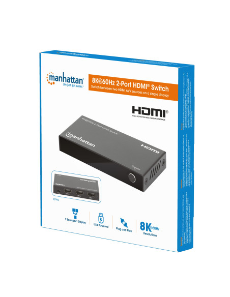 Switch HDMI 8K@60Hz 2 porte