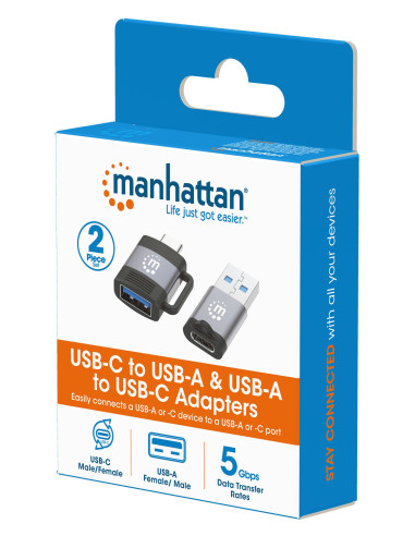 Set 2 Adattatori USB-C&trade a USB-A & USB-A a USB-C&trade