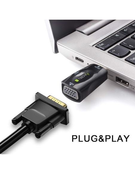 Mini Adattatore da HDMI a VGA con Audio