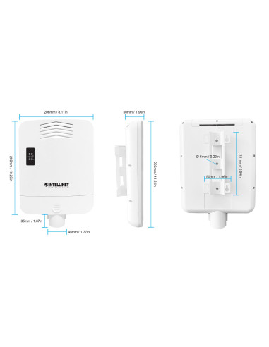 Switch Gigabit 5 porte PoE Passante / Extender 4 porte PoE+ per Esterno