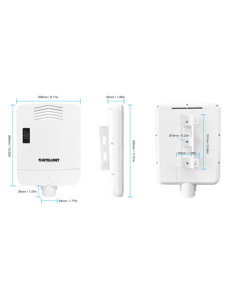 Switch Gigabit 5 porte PoE Passante / Extender 4 porte PoE+ per Esterno